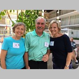 Kay Loop Locher, Guy Riley and Judy Edstrom at poolside